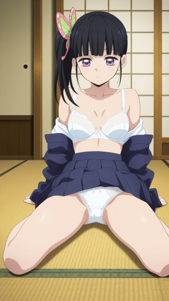 Kanao Tsuyuri (Demon Slayer) in lingerie. Immagine erotica di Kimetsu no Yaiba.