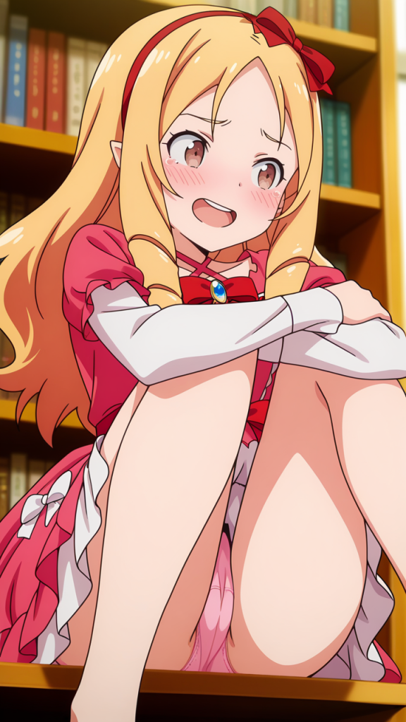 Ero manga: Yamada Elf, anime girl bionda con vestito rosa.