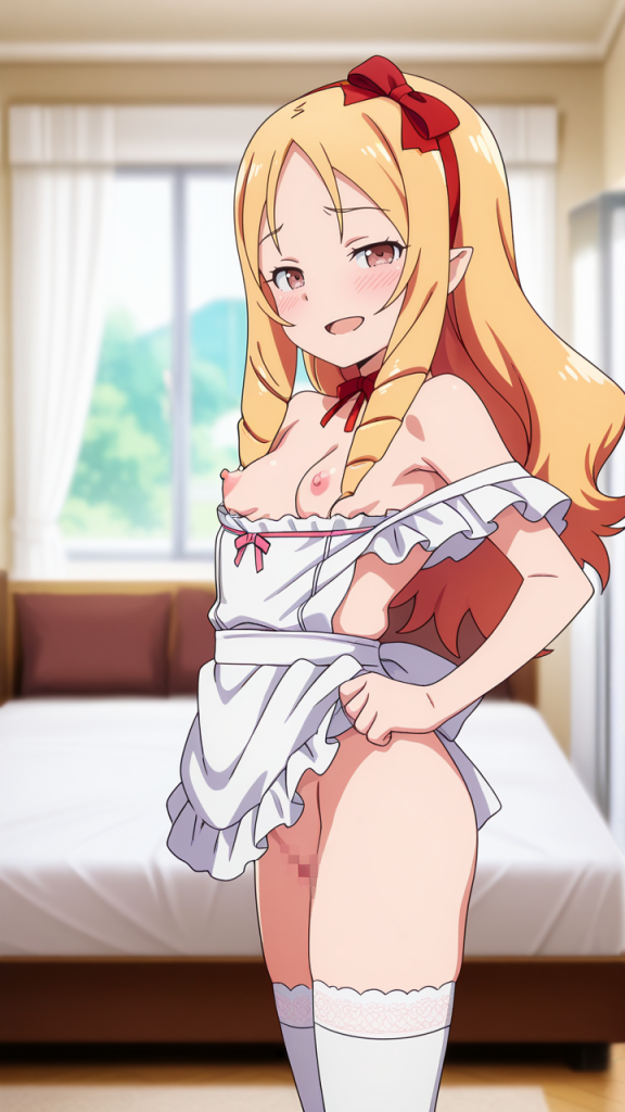 Yamada Elf (Eromanga Sensei) in lingerie. Anime girl sexy.