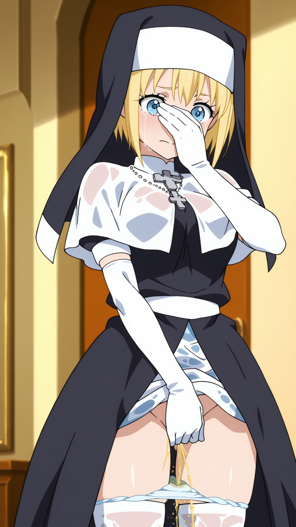 Iris (Fire Force) piange, si bagna. Anime erotico, alta qualità.