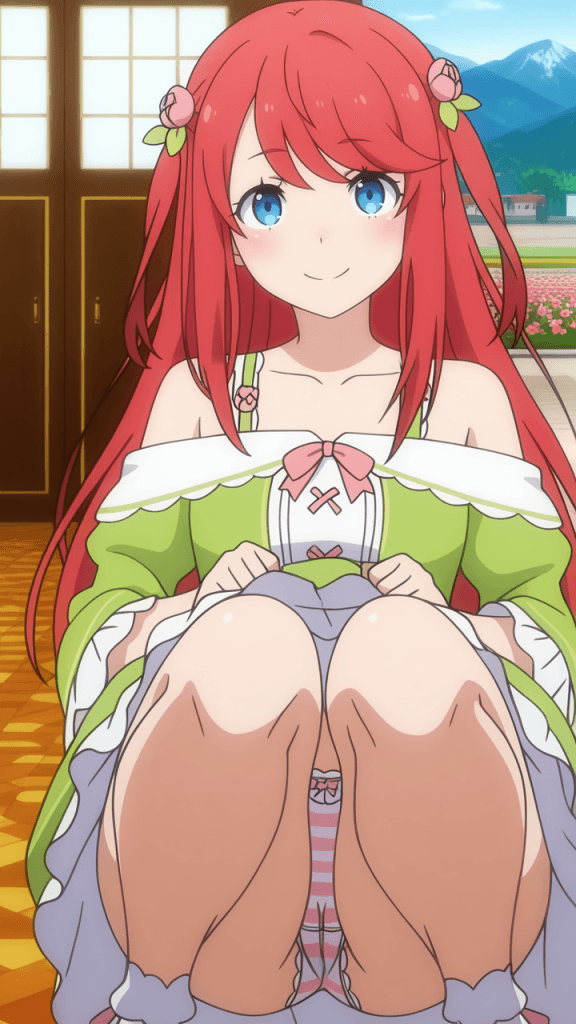 Theresia Van Astrea da Re:Zero. Anime girl dai capelli rossi e occhi azzurri.