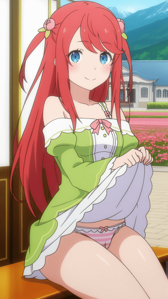 Re:Zero Theresia Van Astrea. Anime girl dai capelli rossi e occhi azzurri.