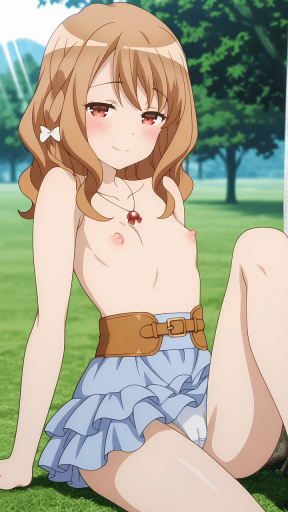 Anime Shirakawa Kyo in minigonna. Immagine erotica di Imōto sae Ireba Ii.