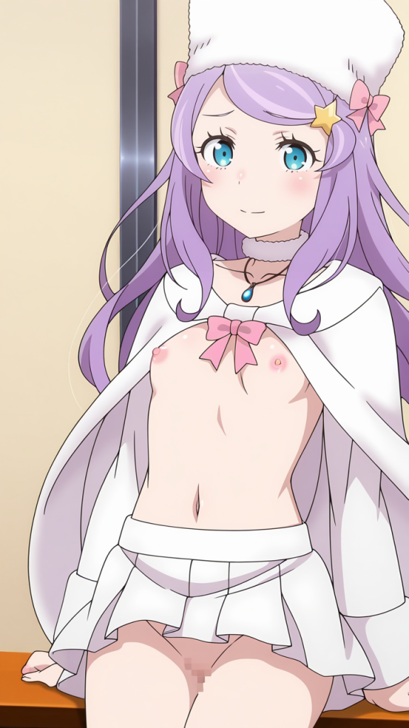Anastasia Hoshin di Re:Zero. Anime girl con capelli lilla e occhi azzurri. NSFW.