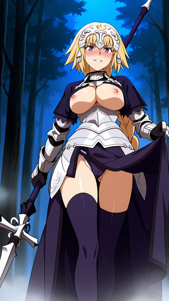 Jeanne d'Arc AI, Fate/Apocrypha. Immagine erotica di personaggio anime.