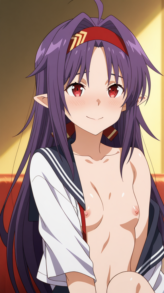 Yuuki Konno di Sword Art Online, AI generata. Manga, anime, erotico.