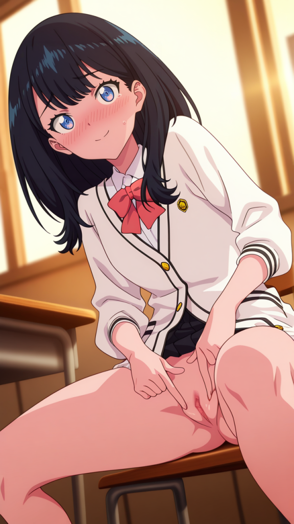 Anime SSSS.GRIDMAN Rikka Takarada. Immagine erotica AI, くぱぁ.