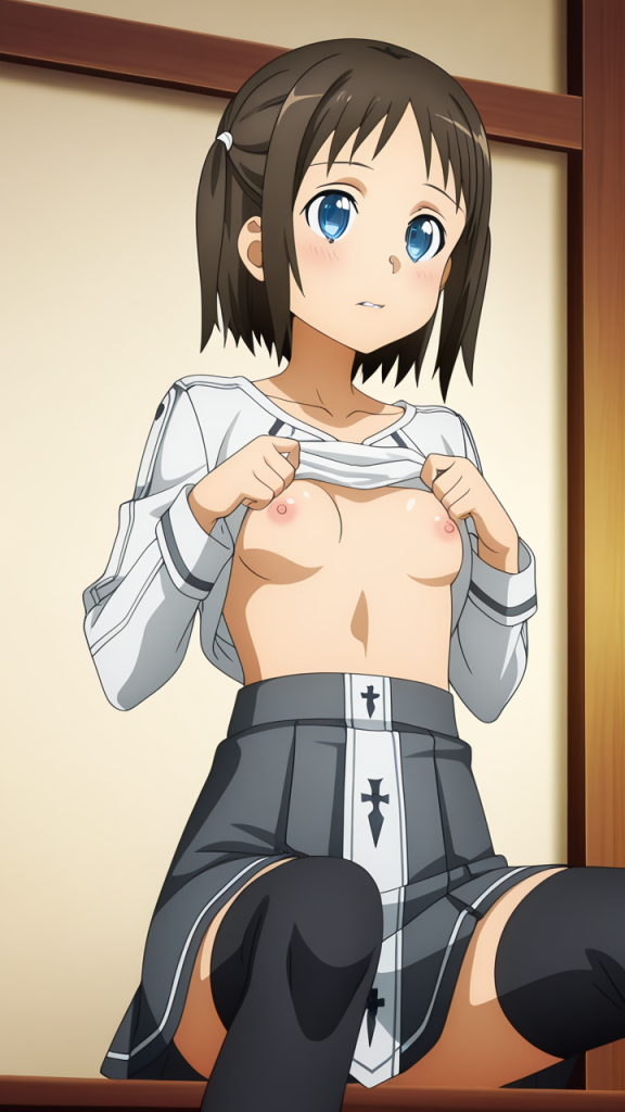 Ronie Arabel (Sword Art Online) in abiti succinti. Immagine AI.