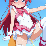 【エロ画像】AI_おしっこ_赤髪サイドテール、狐耳カチューシャの魔法