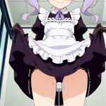 【エロ画像】紫髪ロールツインテール貧乳×バイブ責め_AI