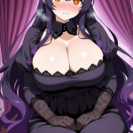 【エロ画像】紫髪ウェーブロンググラマラス×美少女エロ_AI