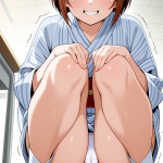 【エロ画像】茶髪ショート背高スレンダー×バイブ責め_AI