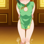 【エロ画像】緑髪刈り上げショートロリ×美少女エロ_AI