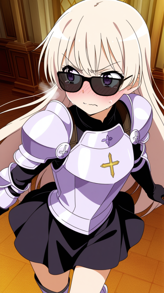 プラチナセミロング貧乳小柄 美少女エロ AI エロ画像