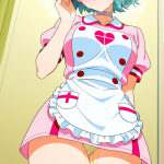 【エロ画像】水色くせ毛ショート高身長スレン×おしっこ・放尿_AI_アニメエロ画像