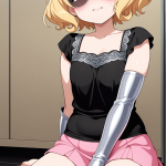 【エロ画像】金髪サイドテールむっちり小柄×オナニー・自慰_AI_アニメエロ画像