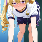 【エロ画像】金髪ツインテール巨乳×体操服・ブルマ_AI_アニメエロ画像