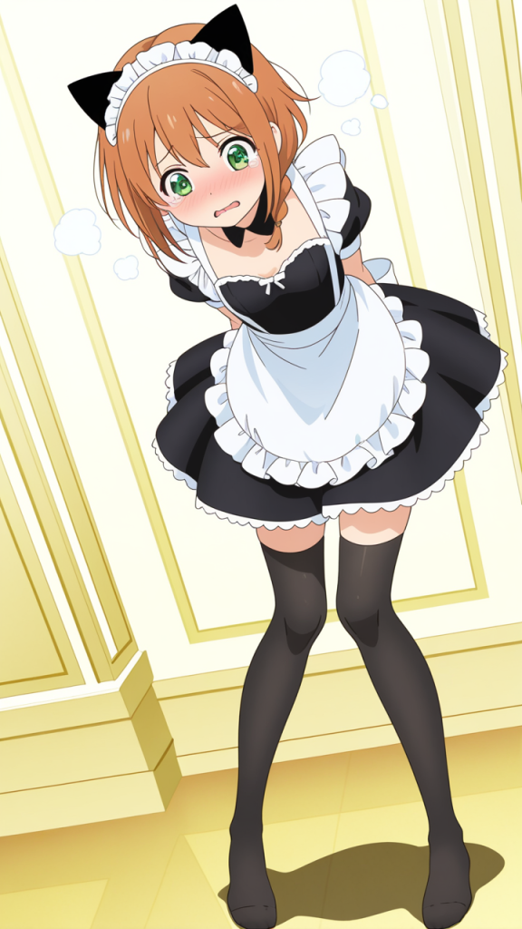 茶髪三つ編み小柄貧乳 美少女エロ_アニメエロ画像 AI エロ画像