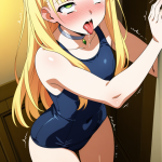 【エロ画像】金髪セミロングスポーティー×アヘ顔・イキ顔_AI_アニメエロ画像