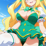 【エロ画像】金髪ウェーブロンググラマラス×おしっこ・放尿_AI_アニメエロ画像