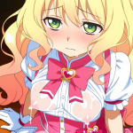 【エロ画像】グラデーション金ピンクウェーブ×授乳・母乳_AI_アニメエロ画像