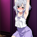 【エロ画像】マゼンタ三つ編み巨乳×縛り・拘束_AI_アニメエロ画像