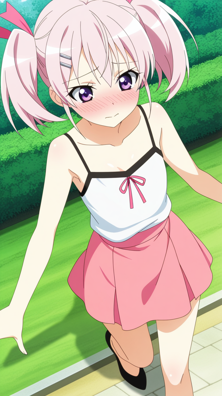 ピンク髪ロールツインテール長身 美少女エロ_アニメエロ画像 AI エロ画像