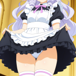 【エロ画像】マゼンタセミロング柔らかい体型×メイド服_AI_アニメエロ画像