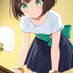 【エロ画像】茶髪刈り上げショート小柄むっち×貧乳・微乳_AI_アニメエロ画像