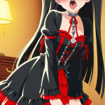 【エロ画像】水色髪ロング貧乳×アヘ顔・イキ顔_AI_アニメエロ画像