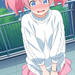 【エロ画像】桜色ロールツインテールスレンダ×野外露出_AI_アニメエロ画像