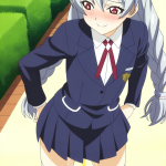 【エロ画像】銀髪ツインおさげ長身貧乳×おしっこ・放尿_AI_アニメエロ画像