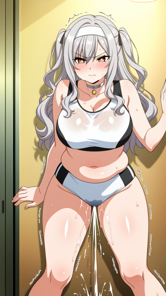 グレーウェーブロングむっちり 潮吹き_アニメエロ画像 AI エロ画像