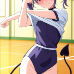 【エロ画像】マゼンタサイドテールむっちり×体操服・ブルマ_AI_アニメエロ画像