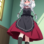 【エロ画像】シルバーツインおさげむっちり×縛り・拘束_AI_アニメエロ画像