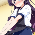 【エロ画像】ピンク髪ウェーブロング貧乳小柄×体操服・ブルマ_AI_アニメエロ画像