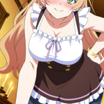 【エロ画像】茶髪セミロンググラマラス×メイド服_AI_アニメエロ画像