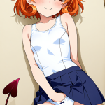 【エロ画像】オレンジサイドテール小柄むっち×オナニー・自慰_AI_アニメエロ画像