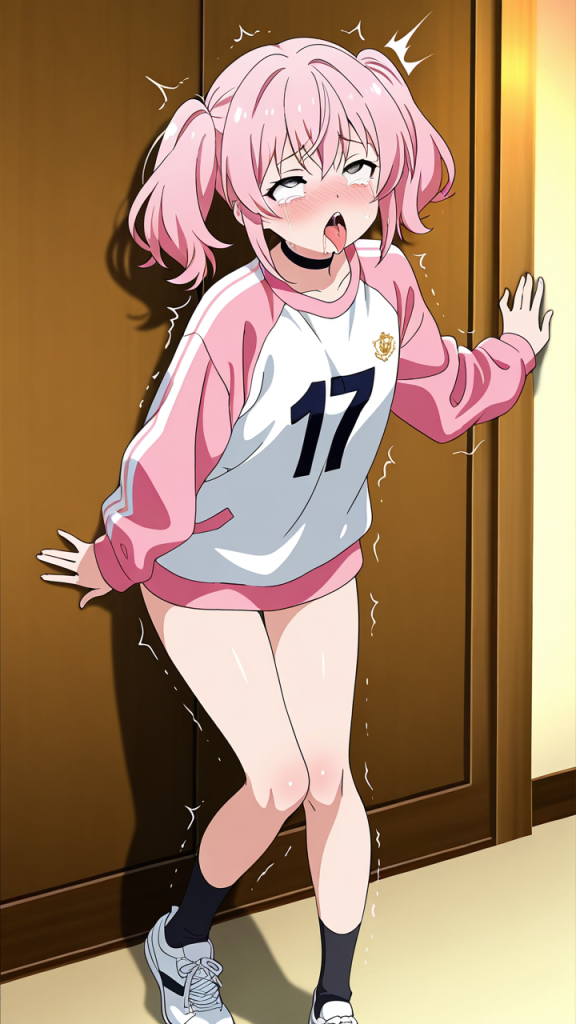 ピンクグラデツインテール細身 アヘ顔・イキ顔_アニメエロ画像 AI エロ画像