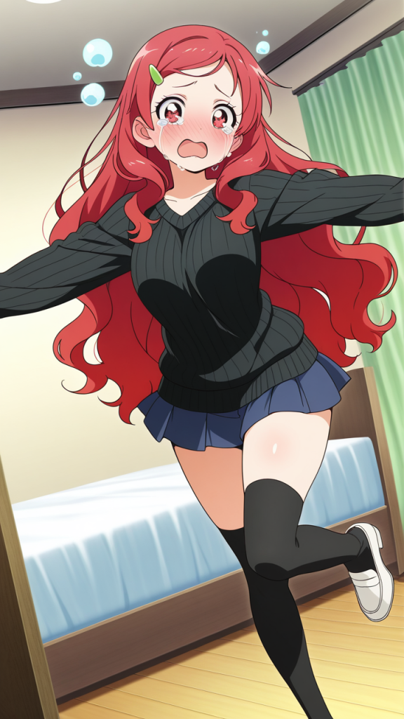 緑髪ウェーブロンググラマラス 美少女エロ_アニメエロ画像 AI エロ画像