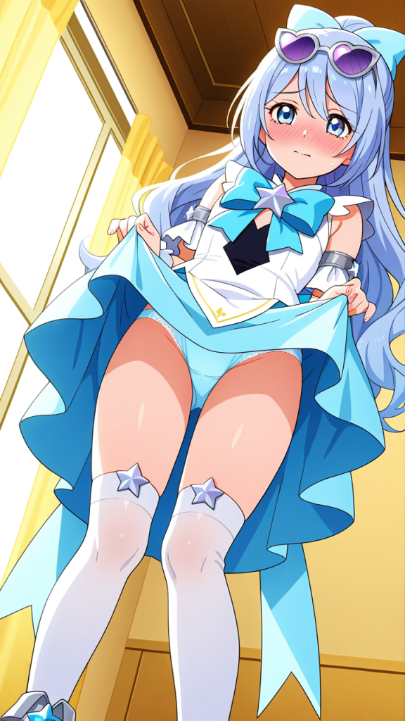 水色アップむっちり小柄 くぱぁ・大開脚_アニメエロ画像 AI エロ画像