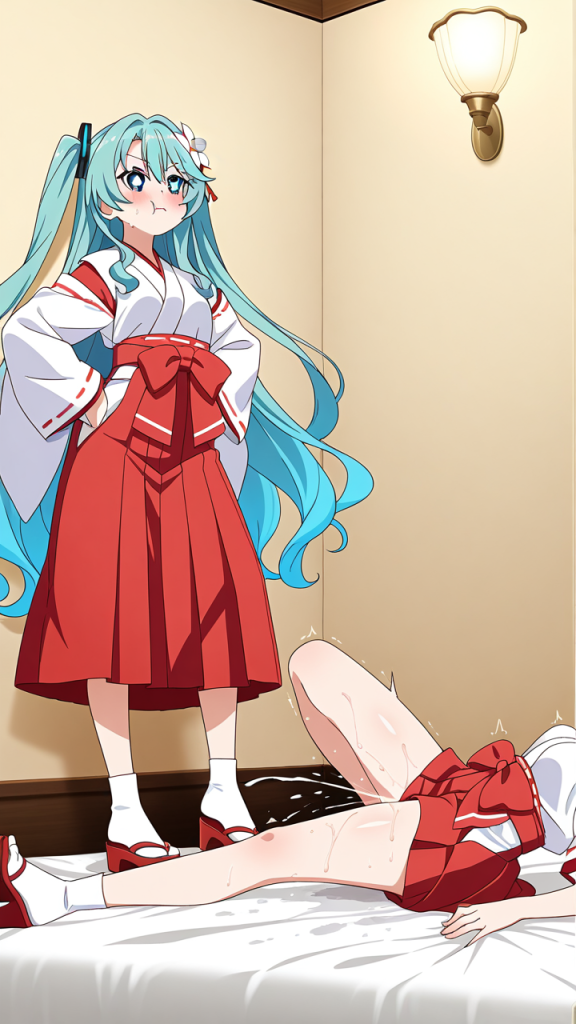 水色ウェーブロング細身 潮吹き_アニメエロ画像 AI エロ画像