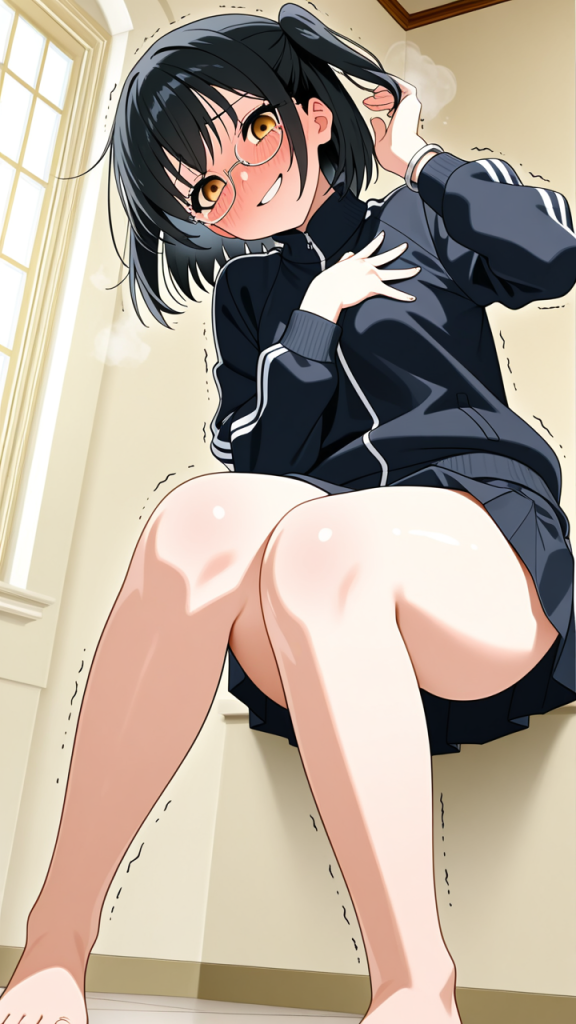 銀髪サイドテール細身長身 美少女エロ_アニメエロ画像 AI エロ画像