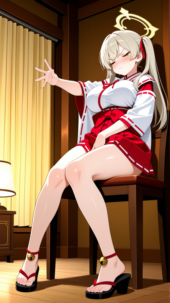 プラチナツインテール巨乳 オナニー・自慰_アニメエロ画像 AI エロ画像