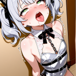 【エロ画像】銀髪セミロング貧乳×アヘ顔・イキ顔_AI_アニメエロ画像